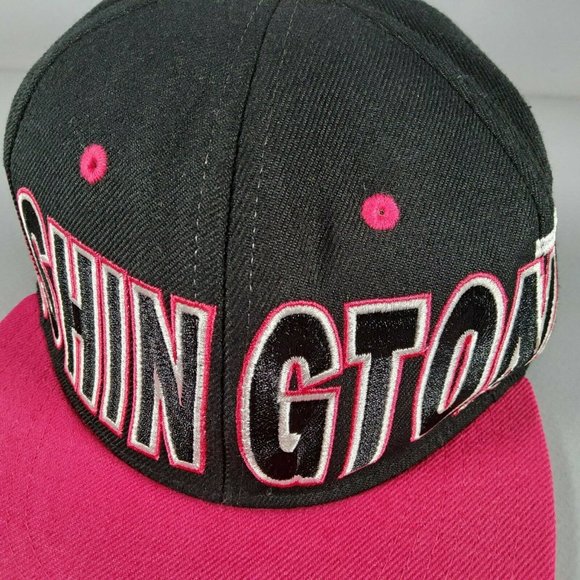 City Hunter Washington DC Snap Back Hat Black Magenta - Picture 11 of 11